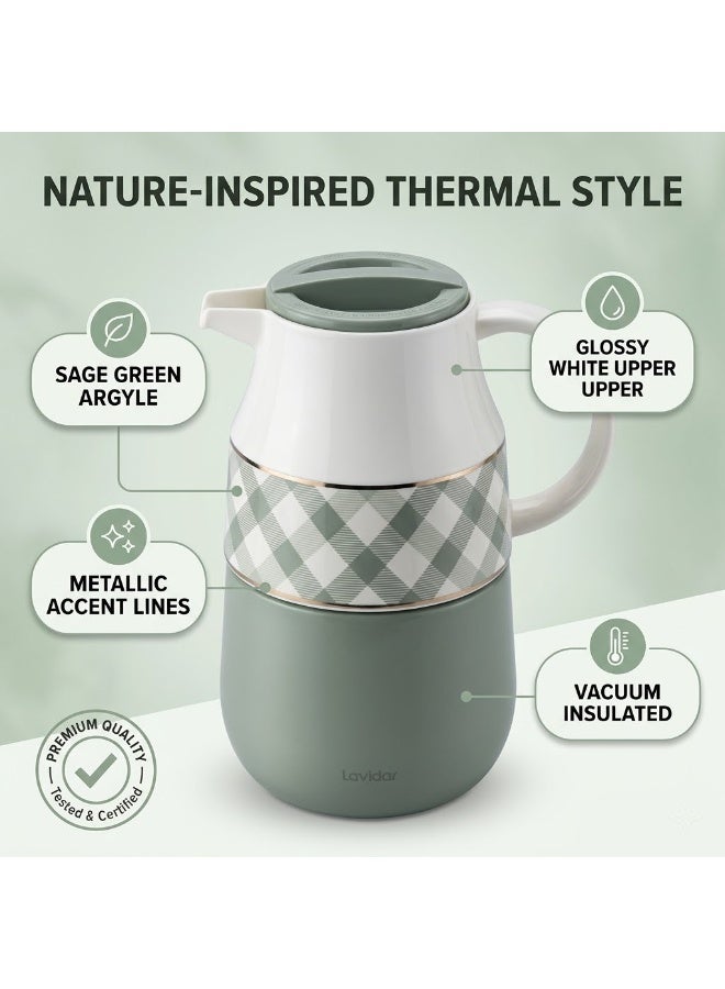 Lavin Vacuum flask 1L/Elegant Thermos/Glass inner/Hot&Cold/HB - Image 4