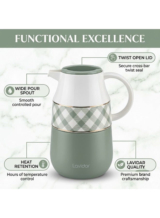 Lavin Vacuum flask 1L/Elegant Thermos/Glass inner/Hot&Cold/HB - Image 2