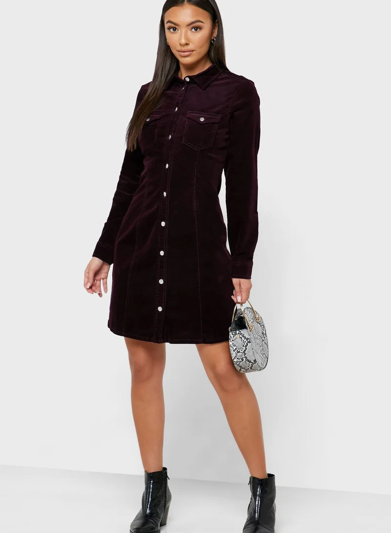 DOROTHY PERKINS Pocket Detail Denim Shirt Dress