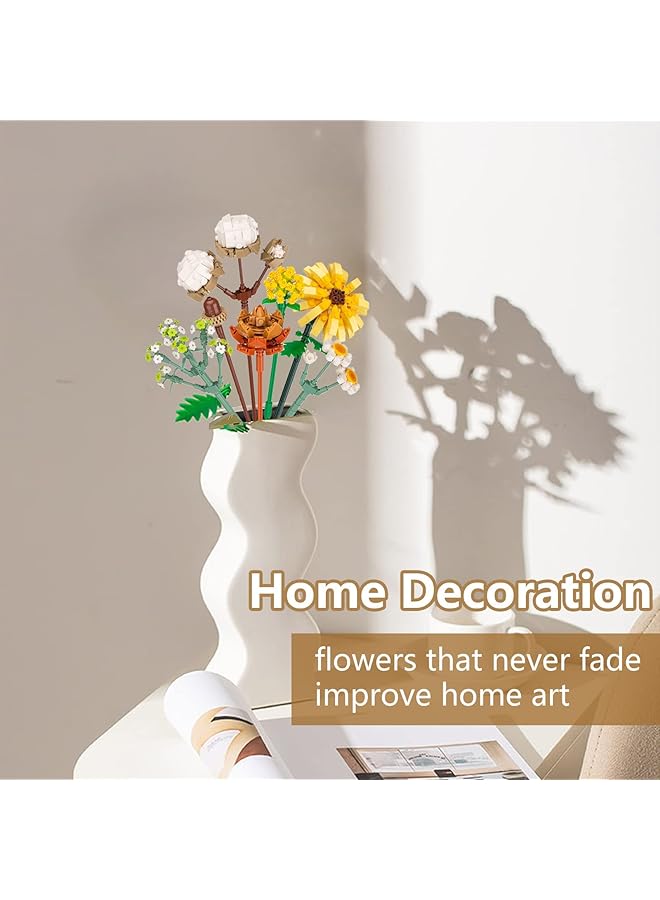 erorex Flowers Bouquet Building Kit Artificial Flower Blocks Set Toy For Adults Creative Botanical Collection For Home Decor Birthday Valentine'S Day Gifts For Girls - Image 5