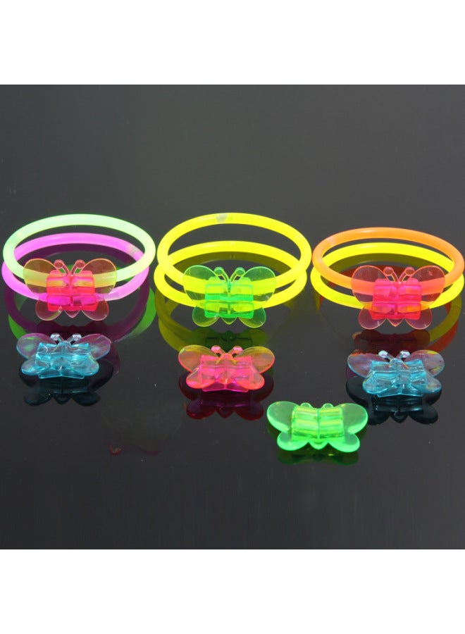 Light-emitting Stick Accessories Shake Sound Explosions Same Style Light-emitting Toy DIY Bracelet Bracelet Card Matching-Color:Ring Accessories  - Image 5