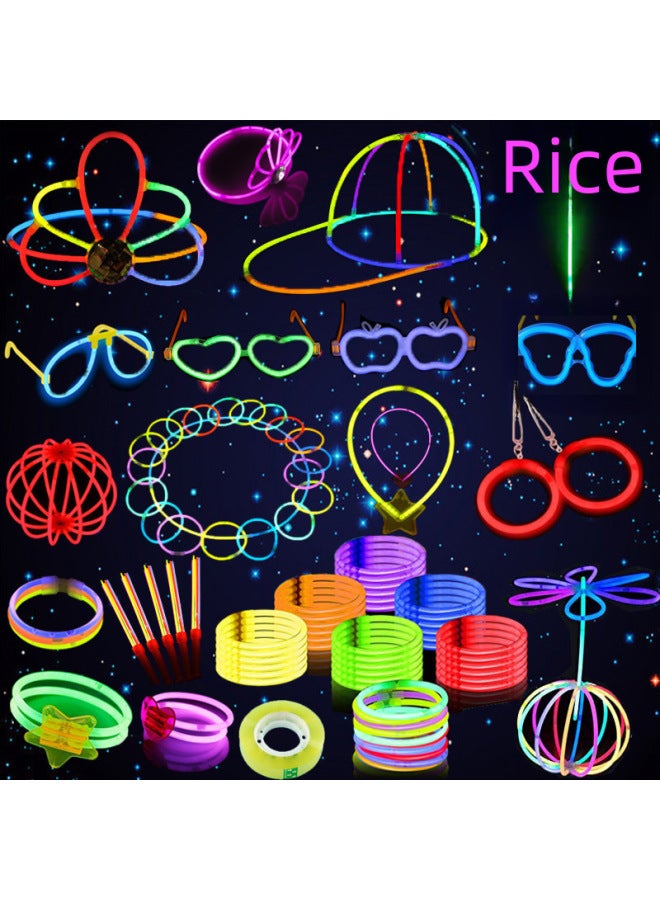 Light-emitting Stick Accessories Shake Sound Explosions Same Style Light-emitting Toy DIY Bracelet Bracelet Card Matching-Color:Ring Accessories  - Image 4