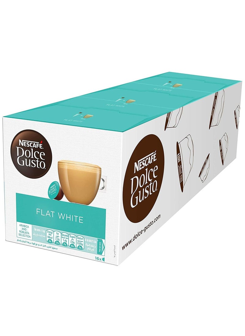 nescafe_dolce_gusto - Nescafe Dolce Gusto Flat White Pack of 3 - Image 1