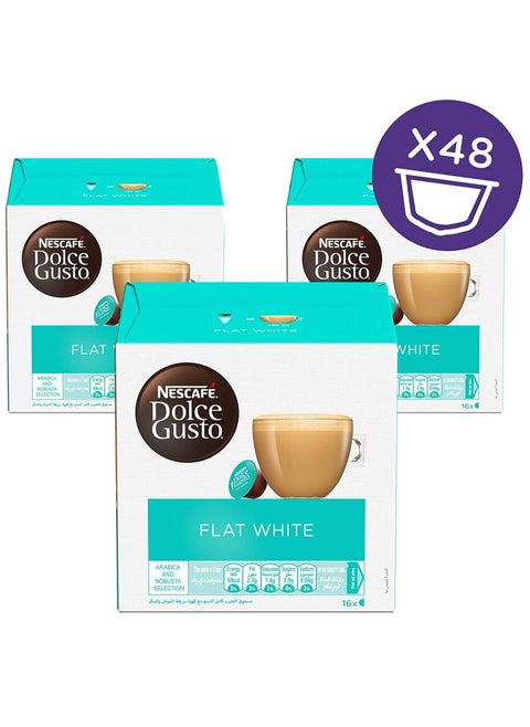 Nescafe Dolce Gusto Flat White Pack of 3