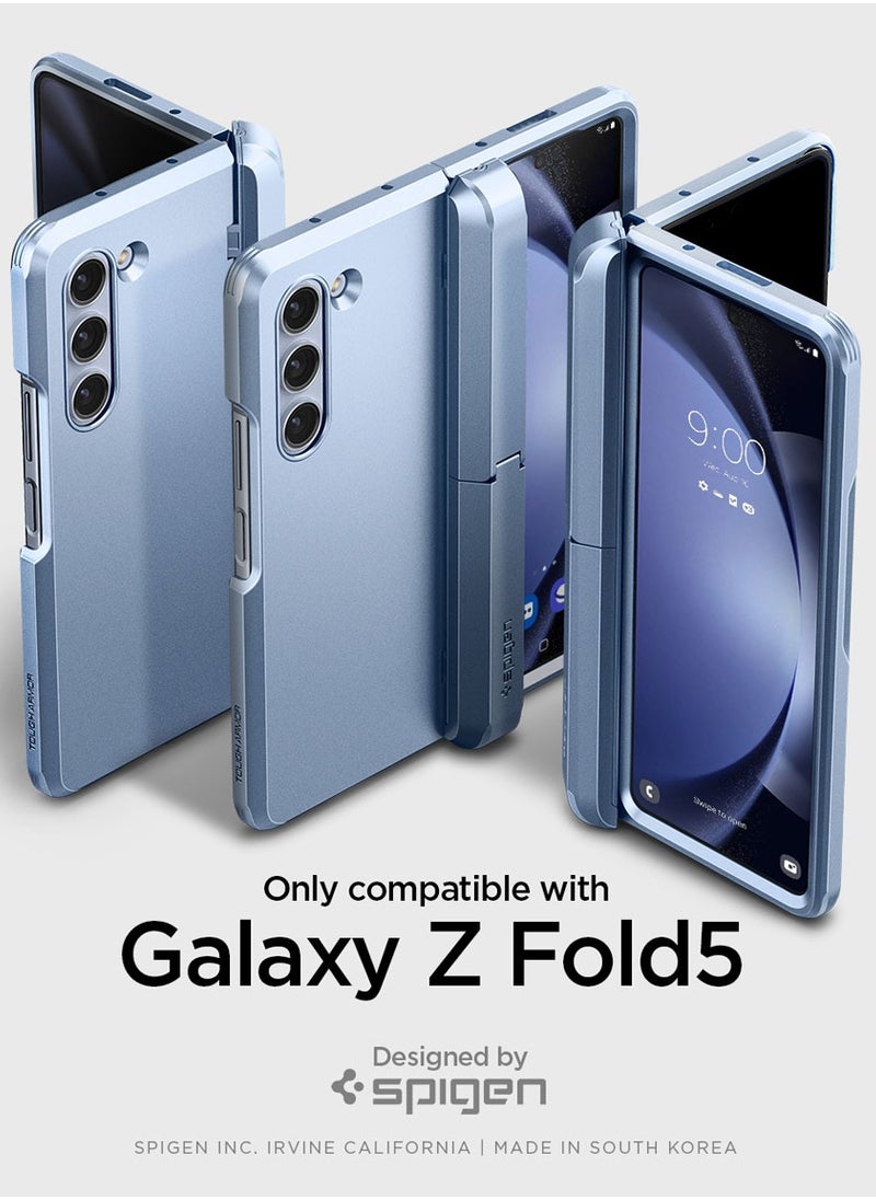 Spigen - Tough Armor Pro P for Samsung Galaxy Z Fold 5 Case Cover with S Pen Holder (S-Pen Not Included) - Sierra Blue - Image 1