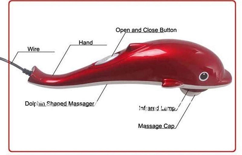 Palshiv Big Dolphin Plastic Infrared Hammer Corded Electric Full Body Massager for Pain Relief and Muscle Relax (Colour May Vary) - Image 4