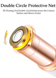 DUNISO Painless Facial Hair Remover for Women, Mini Razor for Women, Precision Brow Trimmer, Rechargeable Facial Hair Removal, for Upper Lip, Chin, Eyebrow, Neck, Leg  - Image 5