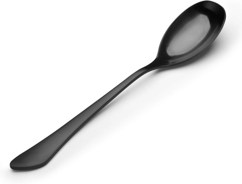 sharecook طقم أدوات مائدة فضية أسود غير لامع، 20 قطعة من الفولاذ المقاوم للصدأ، خدمة لـ 4 أشخاص، أدوات مائدة بلمسة نهائية ساتان للمنزل والمطعم، آمنة للغسيل في غسالة الأطباق - Image 4