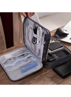 Beauenty Three-layer large capacity portable organizer bag, data cable, charger, battery, sports camera organizer bag, waterproof organizer bag.  - Image 4