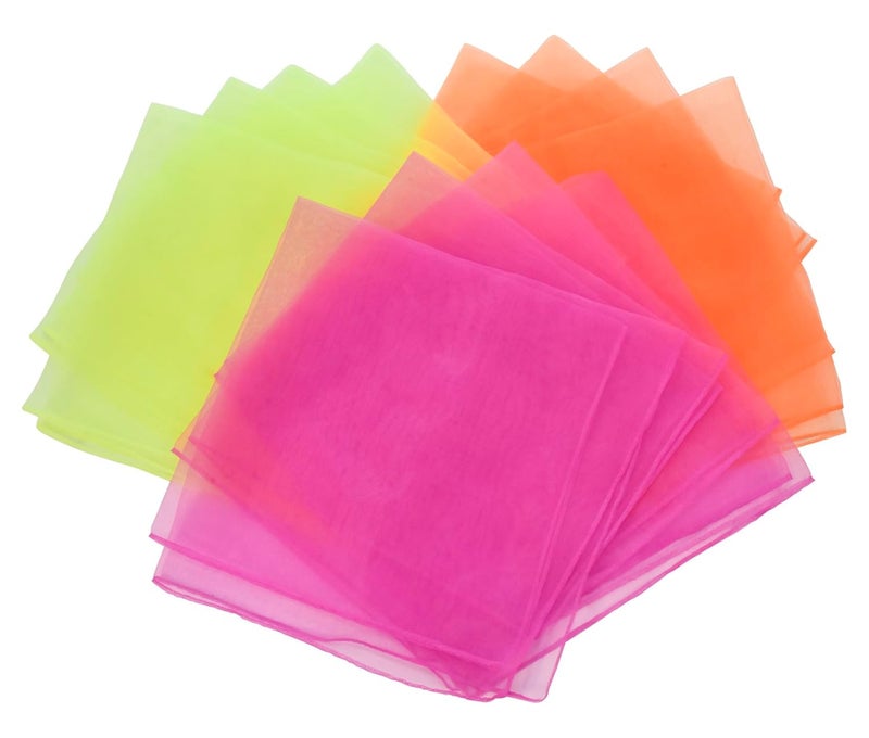 Juggletime Nylon Juggling Scarves - 16 inches Square - Set of 12 - Image 1