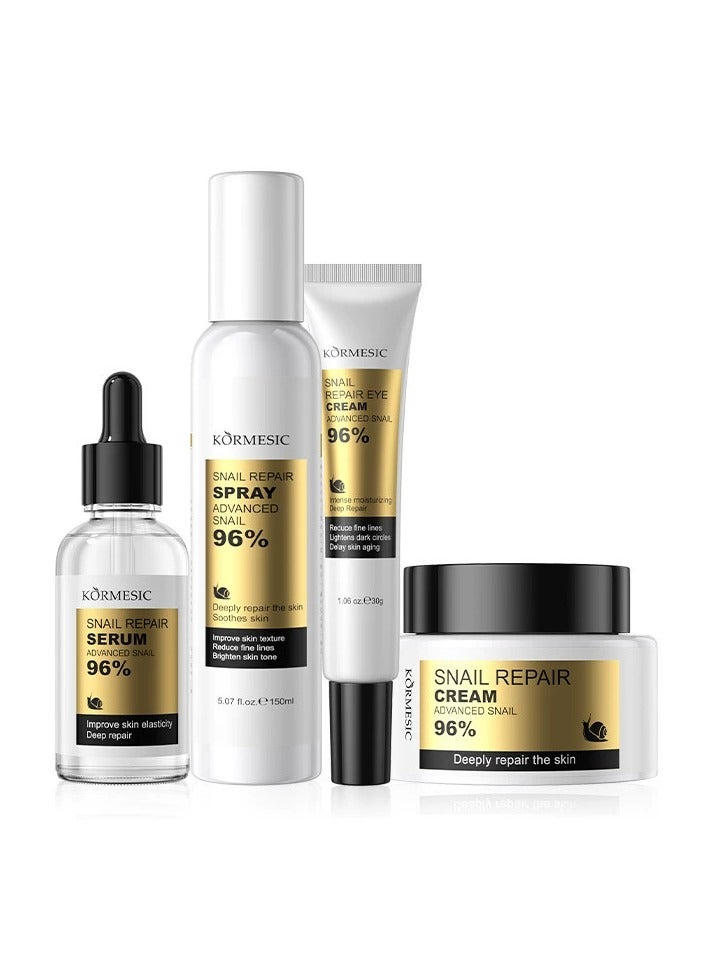 Snail Essence + Cream + Eye Cream + Spray Set 4-piece Set  - Image 1