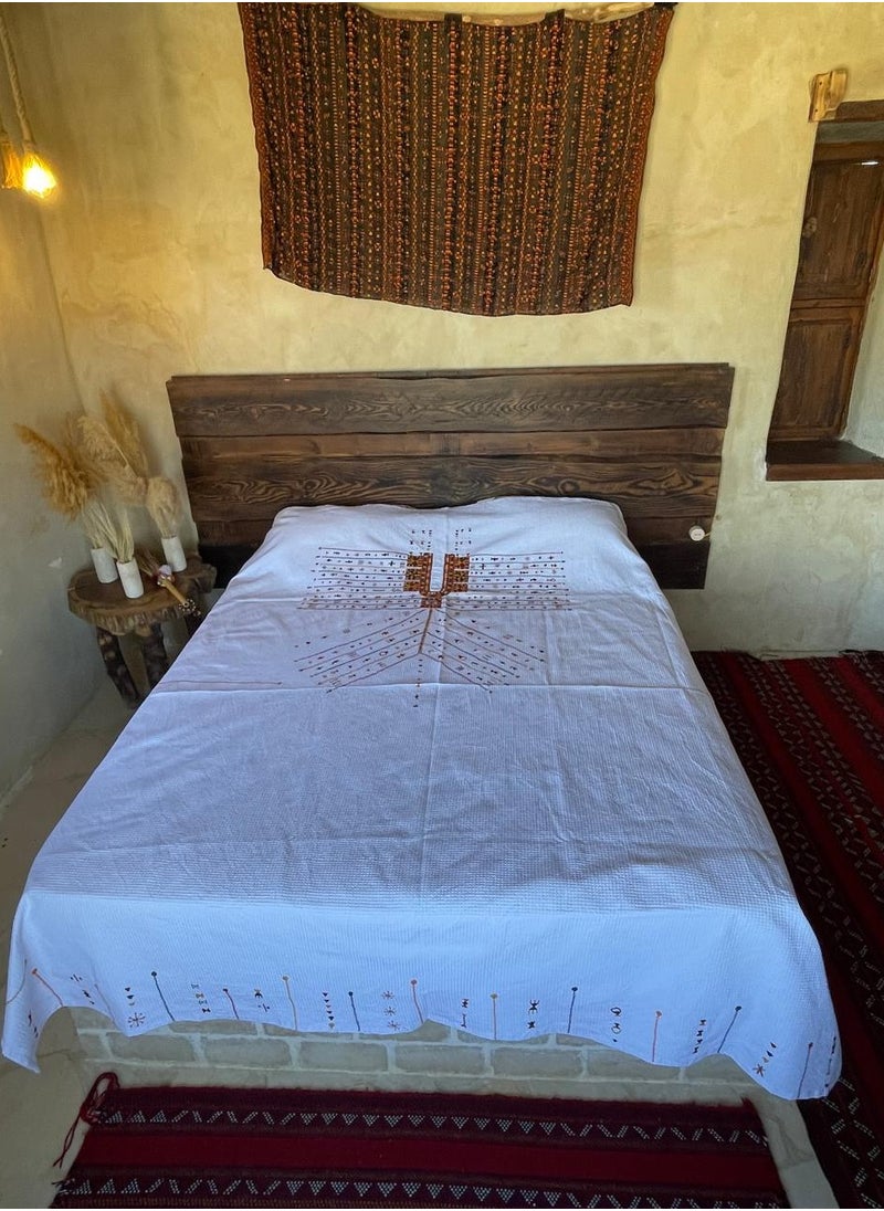 Handmade Vibrant Fiesta Bedspread 100% Egyptian cotton with handmade embroidery  - Image 3