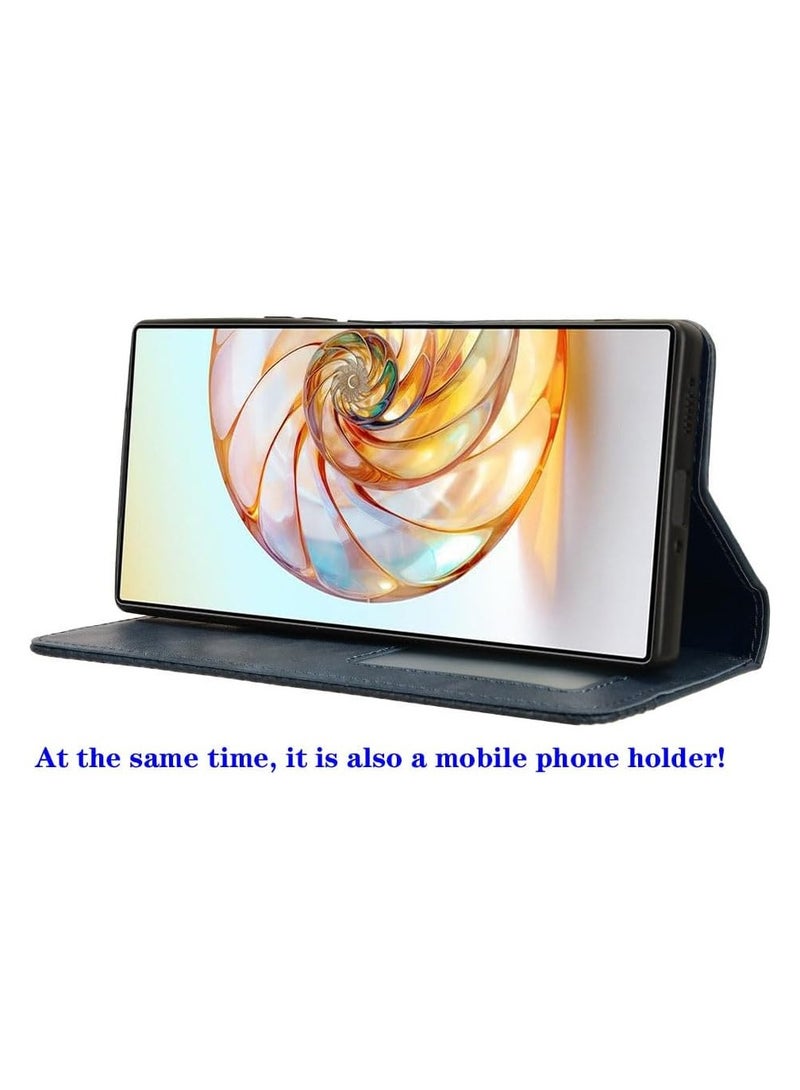 ZTE nubia Z60 Ultra Wallet Case with Card Holder and Stand - ZTE nubia Z60 Ultra Magnetic Phone Case - Image 4