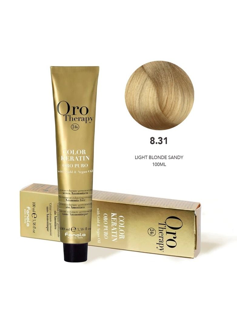 Oro Fanola Oro Hair Color 8.31 Light Blonde Sandy 100ml