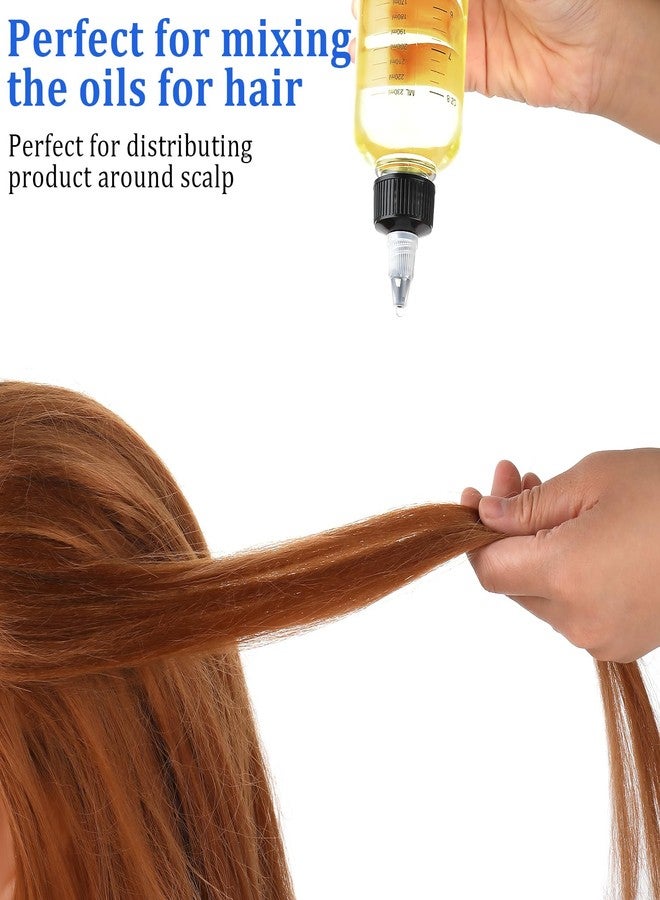 COMNICO 2 Pack Applicator Bottle for Hair 8.5oz Soft Squeeze Empty Oil Dispenser Hair Color Applicator Root Hair Dye PET Plastic Refillable Bottles for Salon Sylist with Graduated Scale and Twist Top - Image 5