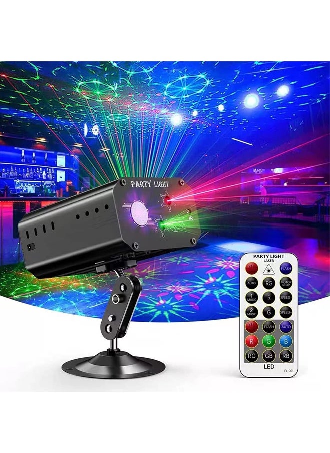 DUNISO Party Lights,Disco Party Lights, Strobe Stage Light,Sound Activated Llights Projector with Remote Control,for Parties Bar Birthday Wedding Holiday Event Live Show Xmas Decorations Lights  - Image 1