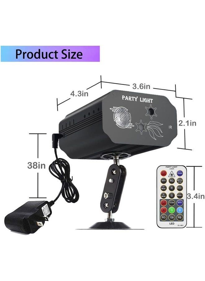 DUNISO Party Lights,Disco Party Lights, Strobe Stage Light,Sound Activated Llights Projector with Remote Control,for Parties Bar Birthday Wedding Holiday Event Live Show Xmas Decorations Lights  - Image 4