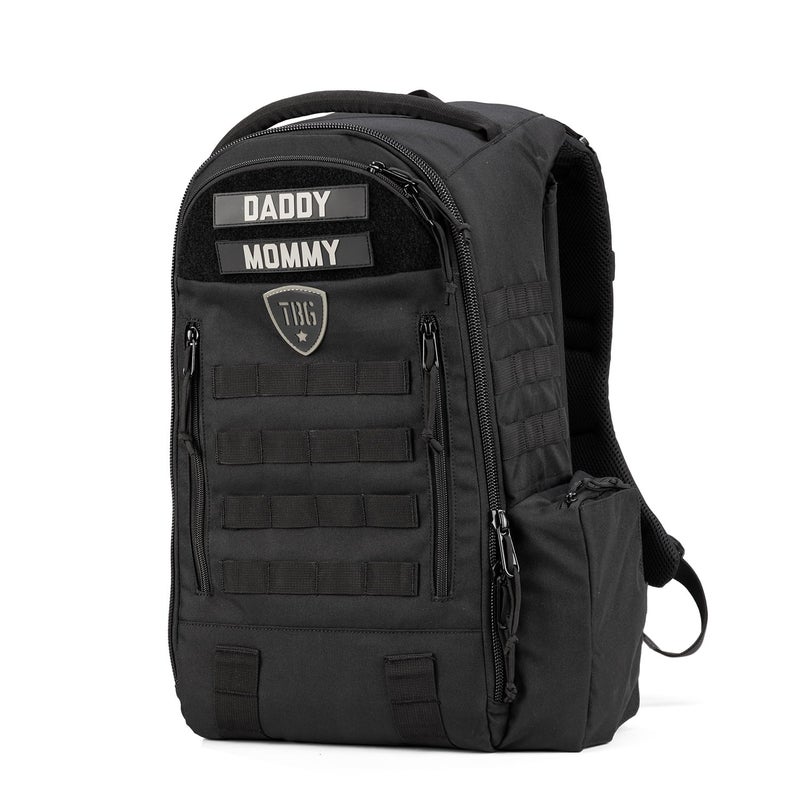 Tactical Baby Gear TBG Mens Tactical Diaper Bag Backpack wBuiltin Changing Mat Stroller Strap Black 4th Gen