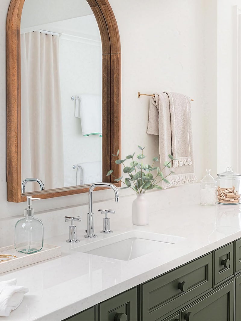 FIACO Artificial Eucalyptus Stems in Ceramic Vase, 14'' Fake Plants Greenery Stems for Home Decor Eucalyptus Plant for Bathroom Farmhouse Room Coffee Table Centerpiece Desk Shelf Faux Branches Decorations - Image 4