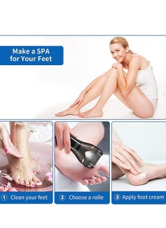 Gonice Remove Cracked Heels and Dead Skin, Rechargeable Pedicure Tools Feet Care Feet File,Battery Display(Black)  - Image 3