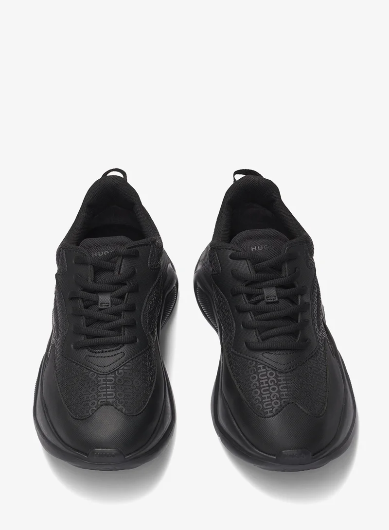 HUGO  Mixed-material trainers with monogrammed uppers and EVA outsole for Men | Best Price UAE