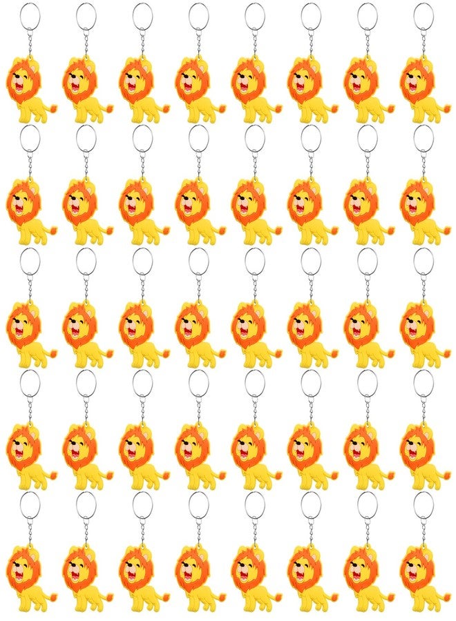 Mirabuy 40 Pack Cute Roar Lion Keychains, Lion Backpack Keyrings, Lion Gift Keychains for Lion Lovers - Image 1