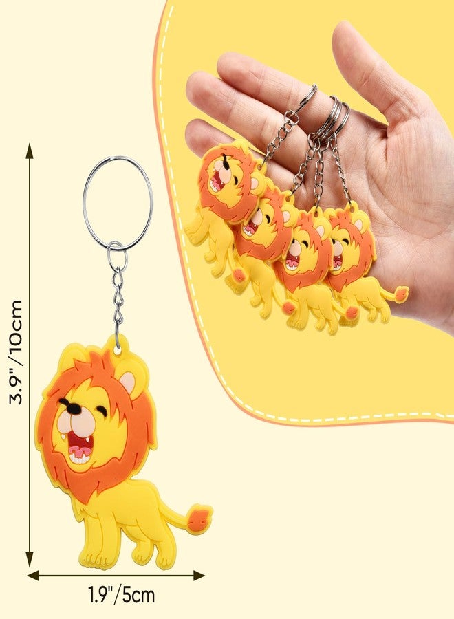 Mirabuy 40 Pack Cute Roar Lion Keychains, Lion Backpack Keyrings, Lion Gift Keychains for Lion Lovers - Image 2