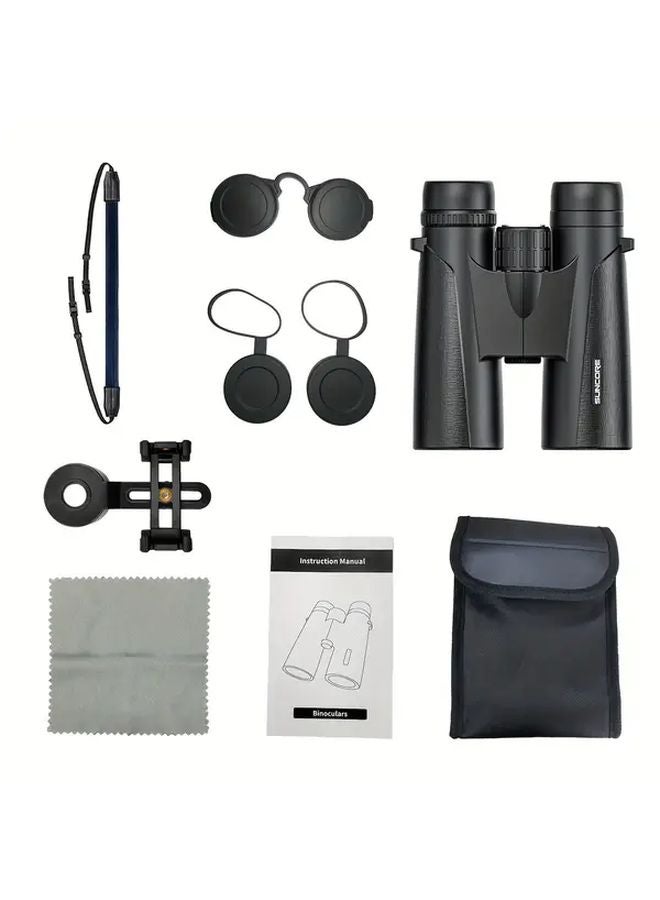Suncore 10x42 HD Black Binoculars Large Field Clear Low Light Vision For Bird Watching Cruising Travel - Image 4