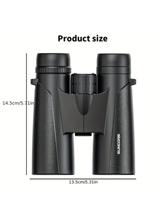 Suncore 10x42 HD Black Binoculars Large Field Clear Low Light Vision For Bird Watching Cruising Travel - Image 3