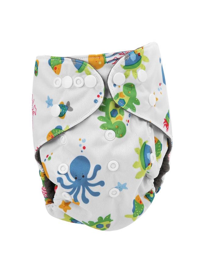 Thoraya Baby Cloth Diapers Washable Reusable Pocket Nappy Double Rows of Snaps Adjustable Cloth DiapersTortoise Pattern  - Image 1