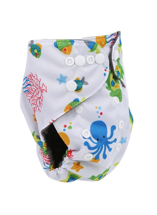 Thoraya Baby Cloth Diapers Washable Reusable Pocket Nappy Double Rows of Snaps Adjustable Cloth DiapersTortoise Pattern  - Image 2