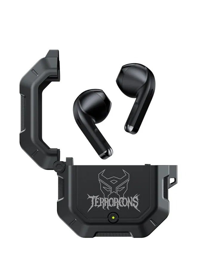 Transformers TF-T12 Wireless Bluetooth Earbuds Gaming Headphones Long Battery Life Headset with Music Noise Cancellation Calls Black - Image 1