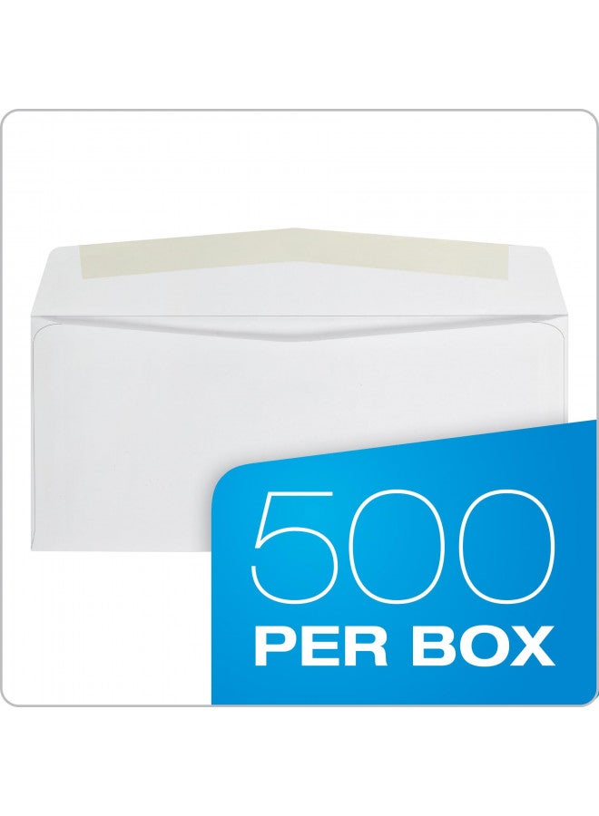 Quality Park #10 Envelopes, 4-1/8 x 9-1/2 Inches, 24 lb White, Gummed, 500 per Box (QUA90020) - Image 4