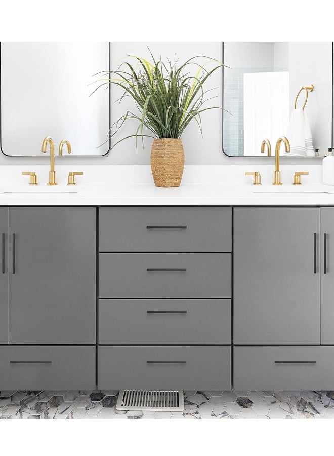 4 Pack Black Cabinet Handles - Hole Center Kitchen Cabinet Handles Wide Foot Drawer Pulls Closet Pulls Solid Hardware for Drawer - Image 4