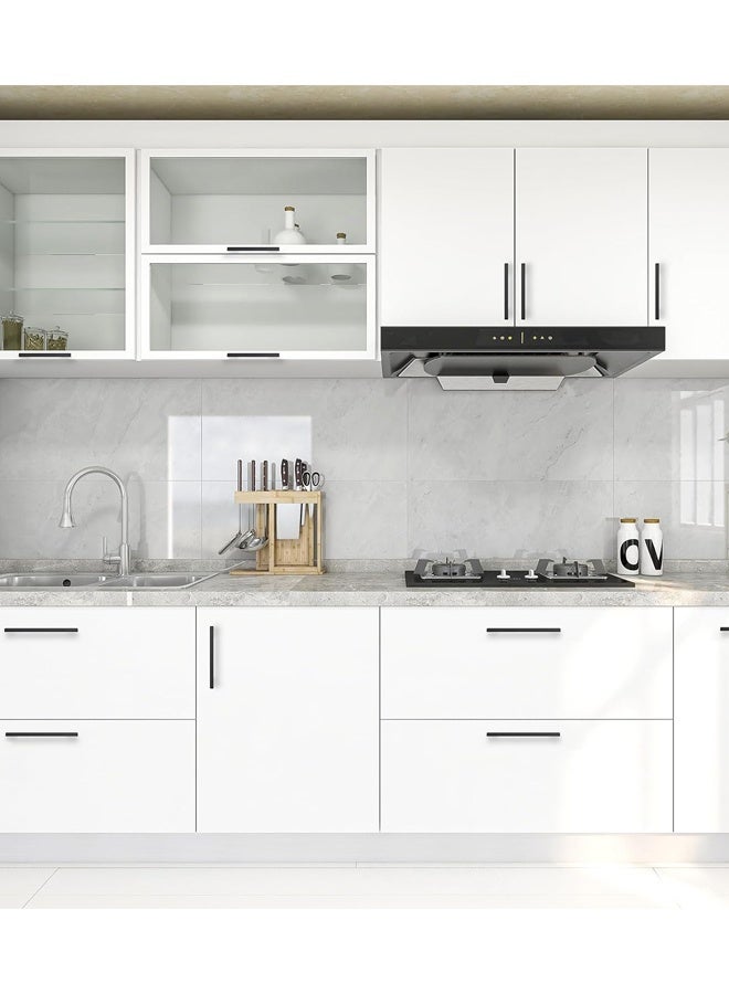 4 Pack Black Cabinet Handles - Hole Center Kitchen Cabinet Handles Wide Foot Drawer Pulls Closet Pulls Solid Hardware for Drawer - Image 5