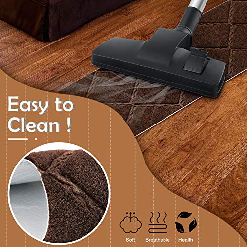 Seloom Stair Treads Carpet Non-Slip with Non Skid Rubber Backing Specialized for Indoor Wooden Steps, Removable Washable Step Runners Perfect for Dogs(Brown1, 15-Pack, 9 x 36 in) - Image 3