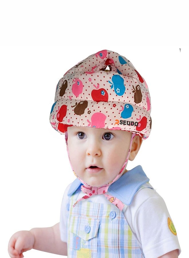 PSEUDO Baby Toddlers Kids Child Head Back Safety Protector Pad Cushion Pillow with Straps (Apple Pink) - Image 2