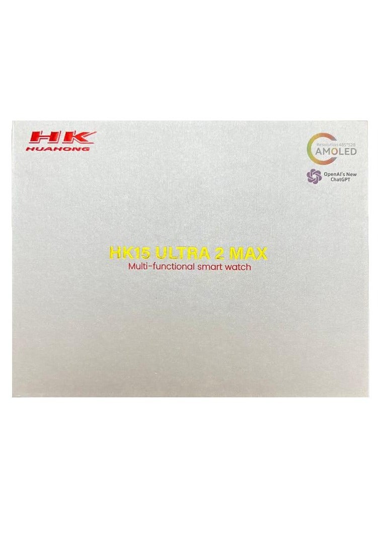 هونج كونج ساعة ذكية HK15 Ultra 2 Max بشاشة AMOLED مقاس 49مم وساعة رياضية لتتبع اللياقة البدنية للرجال والنساء | IOS وAndroid | مستشعر راحة اليد والذكاء الاصطناعي Chat GPT | 7 أحزمة - Image 5