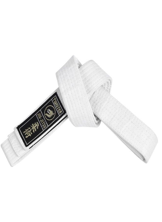 Twister JIU JITSU BELTS 1.5" WIDE PREMIMUM QUALITY (WHITE, A1) - Image 4