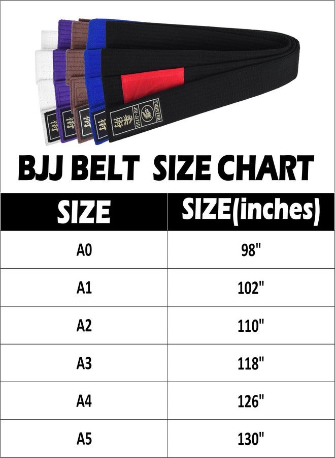 Twister JIU JITSU BELTS 1.5" WIDE PREMIMUM QUALITY (WHITE, A1) - Image 2