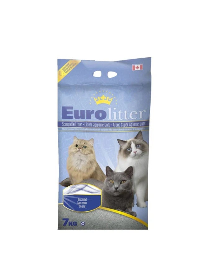 Eurolitter - Premium Cat Litter- 7KG / Unscented