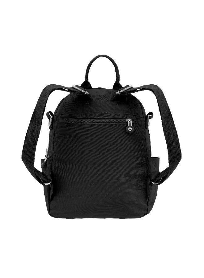 CAPRICE COLLECTION Unisex Medium Backpack – Black, Water-Resistant Nylon, 15L, Adjustable Straps - Image 1