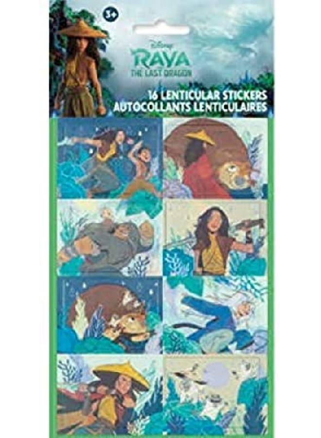 Unique 3D Stickers ; Assorted ; Raya And The Last Dragon ; 16 Pcs 7" X 6" Multicolor - Image 1