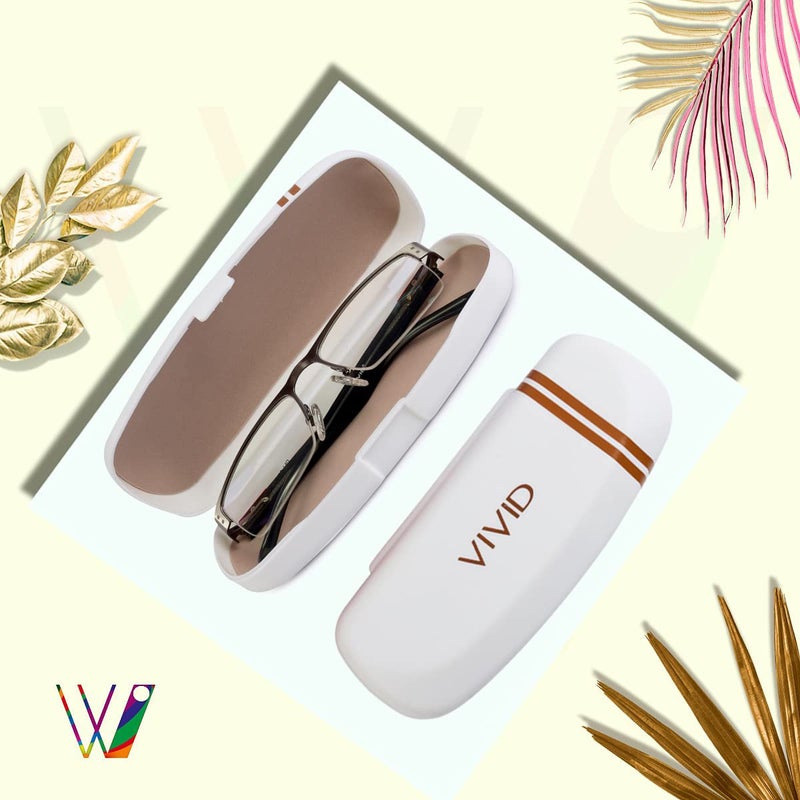 Vivid Vision Unisex Adult Eyewear Specs Case Cover | Screw Driver | Free Cloth | Protect Eye Glasses | Plastic | Spectacles | Button | 3 IN 1 - Image 5