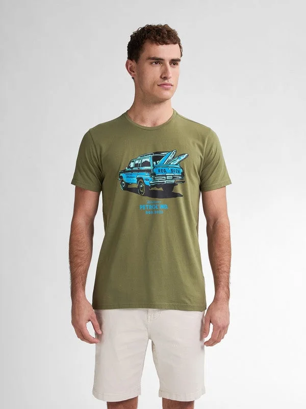 بترول اندستريز تيشيرت رجالي كلاسيك بطبعة