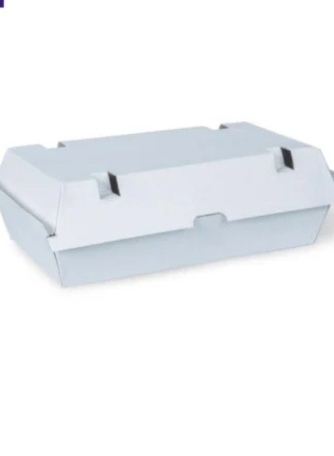 Large White Paper Sandwich Boxes with Vent Holes (20 pcs)