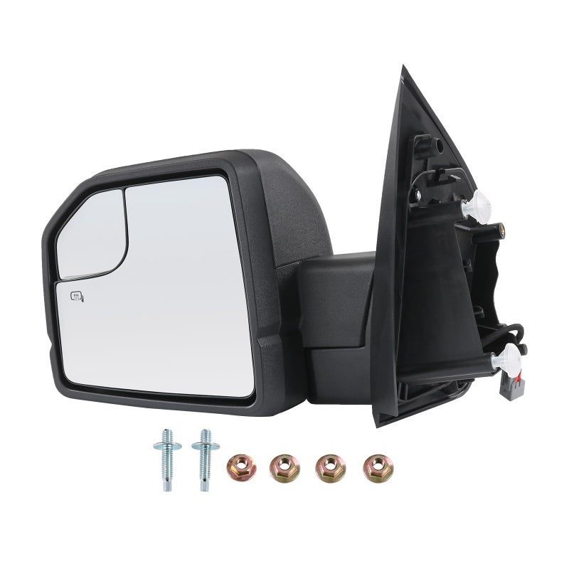 JDMSPEED Left Drive Side View Mirror Power Heated LED Signal Textured Black Left LH Compatible with 20152020 Ford F150 FL3Z17683CC FL3Z17683CA6Pins