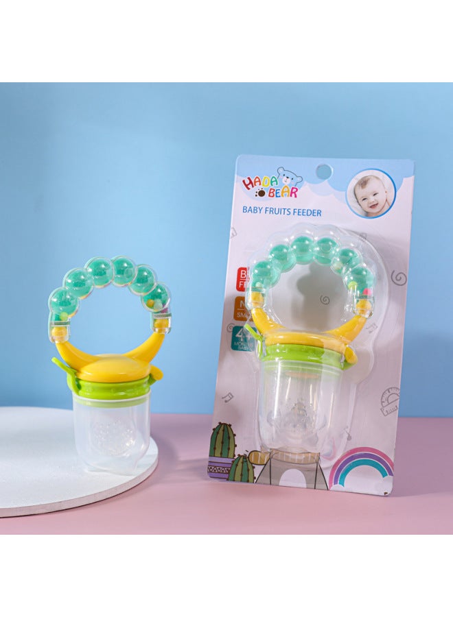 Hot Bell Bite Bag Multi-color Bite Fruit Soothing Pacifier Food Supplement Rattle Fruit Soothing Bite Music