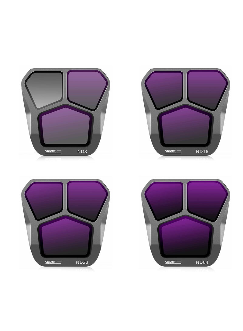 Excefore Filters Set for DJI Mavic 3 Pro Accessories, Filter Lens Protection for DJI Mavic 3 Pro, for Mavic 3 Pro Filter Lens Protection Accessories, 4-Pack ND8/ND16/ND32/ND64 Set (Aluminum Version) - Image 1