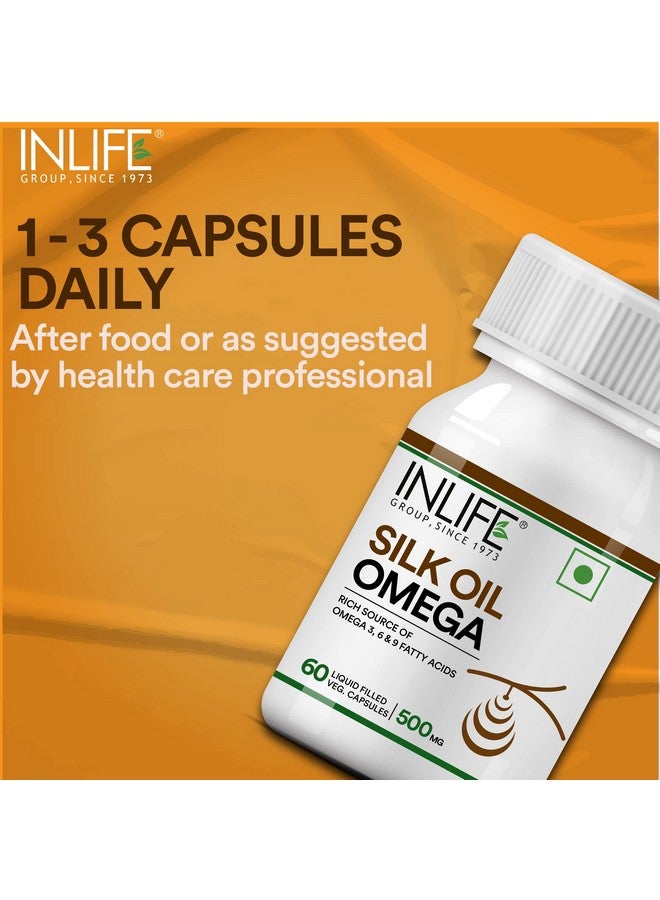 إن لايف كبسولات زيت الحرير INLIFE Veg Omega 3 6 9، مكمل غذائي يومي لصحة القلب للرجال والنساء، 500 مجم - 60 كبسولة نباتية (عبوة من 1، 60) - Image 4